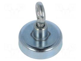 Magnet: permanent | hard ferrite | 40N | 25mm | with eyelet