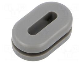 Grommet | PVC | grey | Panel thick: max.3mm | -30÷60°C | UL94V-0