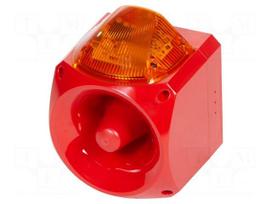 Signaller: lighting-sound | 10÷60VDC | siren,flashing light | LED