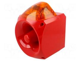 Signaller: lighting-sound | 10÷60VDC | siren,flashing light | LED