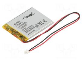 Re-battery: Li-Po | 3.7V | 400mAh | cables,plug MOLEX MX-51021-0200
