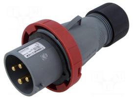Connector: AC supply 3-phase | plug | male | 32A | 440V | IP&S | IP67