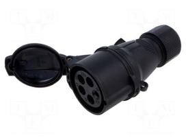 Connector: AC supply 3-phase | plug | female | 16A | 415V | IP&S | IP44