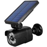 LED Facade light with solar battery and motion sensor, video surveillance camera dummy, IP65