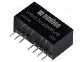 Converter: DC/DC | 3W | Uin: 18÷36VDC | Uout: 12VDC | Iin: 154mA | SIP8
