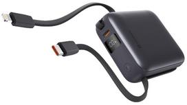 Swissten Power Bank 10000 mAh with Built-In Cables USB-C and Lightning