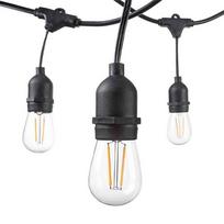 LED outdoor 15m garland for garden and terraces for E27 lamps, without bulbs