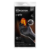 Įrankiai ir matavimo prietaisai // Rankiniai įrankiai ir rankinių įrankių komplektai // Rękawice nitrylowe czarne mercator gogrip black 4 szt. rozmiar s