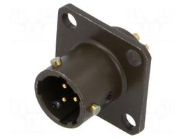 Connector: circular | socket | male | PIN: 3 | PT/451 | 7.5A | 600V | size 8