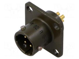 Connector: circular | socket | male | PIN: 4 | PT/451 | 7.5A | 600V | size 8