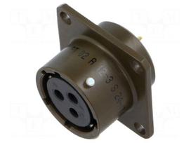 Connector: circular | socket | female | PIN: 3 | PT/451 | 13A | 600V | olive