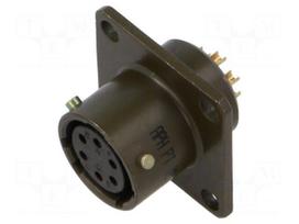 Connector: circular | socket | female | PIN: 6 | PT/451 | 7.5A | 600V