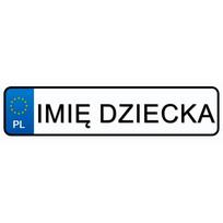 Žaidimų zona | PC | Konsolės | Priedai // Vaikiškos elektrinės transporto priemonės // Tablica Rejestracyjna Naklejka Imię Twojego Dziecka