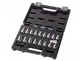 Wrench-set | Torx® socket,socket spanner,Torx® | 1/2" | 17pcs.