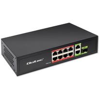 Qoltec FAST Ethernet PoE SWITCH 8x RJ45 PoE 2x RJ45 Uplink 1x SFP | 120W | 1000Mb