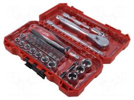 Wrench-set | 6-angles,socket spanner | 1/4" | 38pcs.