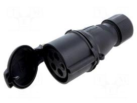Connector: AC supply 3-phase | plug | female | 32A | 415V | IP&S | IP44