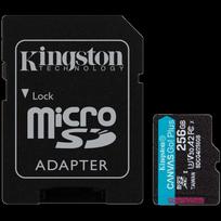 KINGSTON 256GB microSDXC Canvas Go Plus Gen4 200MB/s A2 U3 V30 Card + Adapter