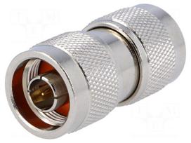 Coupler | straight | 50Ω | gold-plated | PTFE | N plug,both sides
