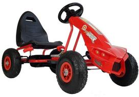 Žaidimų zona | PC | Konsolės | Priedai // Žaislai ir žaidimai vaikams // Gokart na Pedały A-18 Pompowane Koła Regulowany Fotel Czerwony