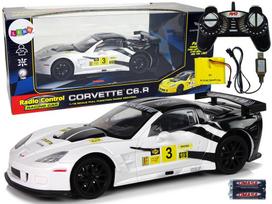 Žaidimų zona | PC | Konsolės | Priedai // Radijo valdomi žaislai ir priedai // Auto Sportowe Wyścigowe R/C 1:18 Corvette C6.R Biały 2.4 G Światła
