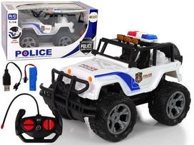 Žaidimų zona | PC | Konsolės | Priedai // Radijo valdomi žaislai ir priedai // Auto R/C Policja Jeep Policyjny 1:14 Zdalnie Sterowane Efekty Świetlne