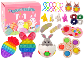 Žaidimų zona | PC | Konsolės | Priedai // Žaislai ir žaidimai vaikams // Zestaw Zabawek Wielkanocnych Fidget Toys Pop It 25 Elementów