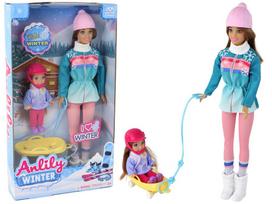 Žaidimų zona | PC | Konsolės | Priedai // Žaislai ir žaidimai vaikams // Lalki Anlily Mama Z Córką Na Sankach Zestaw Sanki