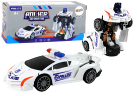 Žaidimų zona | PC | Konsolės | Priedai // Žaislai ir žaidimai vaikams // Samochód-Robot Policja Biały 2w1 Transformacja