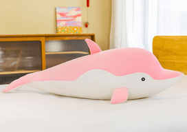Žaidimų zona | PC | Konsolės | Priedai // Žaislai ir žaidimai vaikams // Maskotka Pluszowy Delfin Różowy 70 cm
