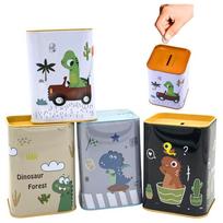 Žaidimų zona | PC | Konsolės | Priedai // Žaislai ir žaidimai vaikams // Skarbonka Dinozaur W Samochodzie Nauka Oszczędzania Metalowa 11x8cm