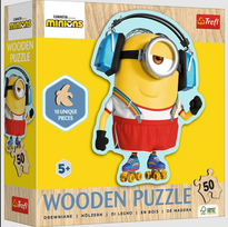 Žaidimų zona | PC | Konsolės | Priedai // Edukaciniai žaislai | Interaktyvūs | Kūrybiški | Meniški // Puzzle Drewniane Konturowe - 50 - Szalony Minionek - Trefl 20239