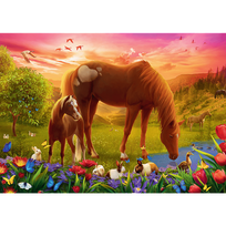 Žaidimų zona | PC | Konsolės | Priedai // Edukaciniai žaislai | Interaktyvūs | Kūrybiški | Meniški // Puzzle - 500 - Konie na łące - Trefl 37451