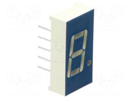 Display: LED | 7-segment | 10.16mm | 0.4" | No.char: 1 | green | anode