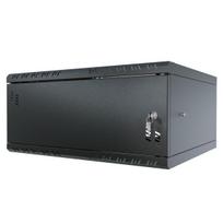 Stalflex Stovo Spintelė 19" 4U  450mm  Metalinės durys  Juoda S-RC19-4U-450MB