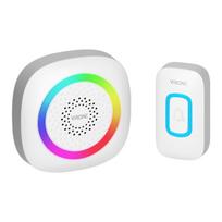 TELEFONSPYNĖS | Door Bels // Durų skambučiai // PELA AC, dzwonek bezprzewodowy sieciowy, learning system, 60 dźwięków, LED RGB, 300m, biały