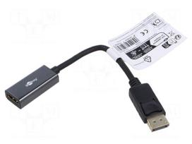 Adapter | DisplayPort plug,HDMI socket | 4K,UHD 2160p | 0.1m | black