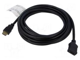 Cable | HDMI socket,HDMI plug | PVC | 5m | black | Core: Cu | black