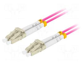Fiber patch cord | OM4 | LC/UPC,both sides | 1m | 50/125um | LSZH | grey