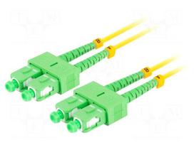 Fiber patch cord | SC/APC,both sides | 1m | 9/125um | LSZH | green