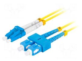 Fiber patch cord | LC/UPC,SC/UPC | 0.5m | 9/125um | LSZH | blue | yellow