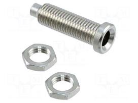 Laboratory connector: 4mm banana | socket | Cutout: Ø2mm | 36A
