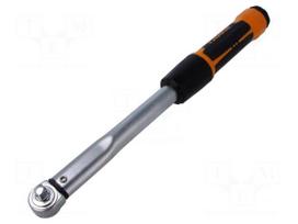Wrench: torque | 385mm | 200÷100Nm | Holder: square | 3/8" | ZERO-RESET