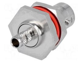 Connector: BNC | socket | female | straight | 50Ω | crimped | PTFE