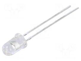 LED | red | 5mm | 5800÷7000mcd | 90° | Front: convex | 2.1÷2.6VDC | 182mW