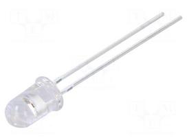 LED | yellow | 5mm | 5800÷7000mcd | 90° | Front: convex | 2.1÷2.6VDC