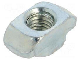 Nut | for profiles | Width of the groove: 8mm | steel | zinc | T-slot