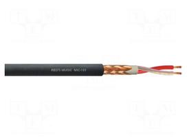 Wire: microphone cable | 2x0.5mm2 | black | Cu | -25÷65°C | Øcable: 7mm