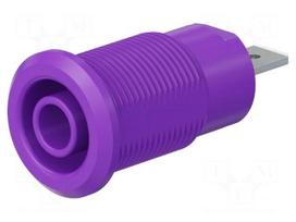 Laboratory connector: 4mm banana | socket | 1kV | 24A | violet