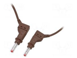 Connection cable | 32A | banana plug 4mm,both sides | Len: 1m | brown